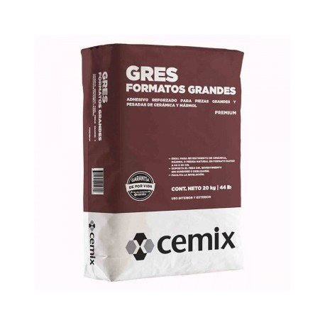 GRES FORMATOS GRANDES 20 KILOGRAMOS CEMIX